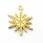Sun Charm Pendant Pave Diamond Pendant 925 Silver Jewelry Findings Supplies.