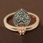 Pave Diamond Ring Rose Gold 925 Silver Fancy Diamond Ring For Special Occasions