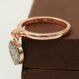 Pave Diamond Ring Rose Gold 925 Silver Fancy Diamond Ring For Special Occasions