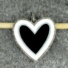 Pave Diamond White Enamel Pendant Valentine Gift Enamel Necklace 925 Silver Ns1. Pave Diamond White Enamel Pendant Valentine Gift Enamel Necklace 925 Silver Ns1.