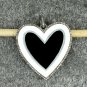 Pave Diamond White Enamel Pendant Valentine Gift Enamel Necklace 925 Silver Ns1.