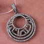 Pave Diamond Pendant Findings 925 Sterling Silver Round Handmade Pendant.