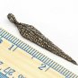 Pave Diamond Spike Pendant 925 Silver Diamond Flat Pendant Charm Mother's Gift.