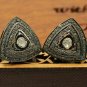 Pave Diamond Trillion Shape Stud Earring 925 Silver Diamond Daily Wear Earring.