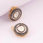 1 Pc Rose Cut Diamond Pendant Polki Diamond Charm 925 Silver Polki Charm Pendant