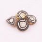1 Pc Rose Cut Diamond Pendant Polki Diamond Charm 925 Silver Polki Charm Pendant