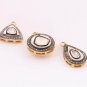 1 Pc Rose Cut Diamond Pendant Polki Diamond Charm 925 Silver Polki Charm Pendant