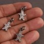 Human Charm Pendant 925 Silver Pave Diamond Findings Christmas Gift.