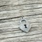 Pave Diamond 1 pc heart pandent 925 sterling silver,diamond finding heart charm