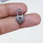 Pave Diamond 1 pc heart pandent 925 sterling silver,diamond finding heart charm