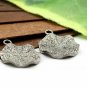 Round Pave Diamond Pendant 925 Silver Diamond Pendant Charm For Christmas.