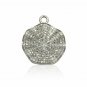 Round Pave Diamond Pendant 925 Silver Diamond Pendant Charm For Christmas.