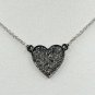 Heart Pendant Pave Diamond 925 Silver Fashion Dainty Diamond Pendant Gift.