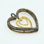 Pave Diamond Heart Charm Pendant For Valentines Day 925 Silver Fashion Jewelry.