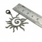 Pave Diamond Sun Pendant 925 Silver Diamond Handmade Valentines Present Charm.