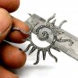 Pave Diamond Sun Pendant 925 Silver Diamond Handmade Valentines Present Charm.