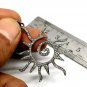 Pave Diamond Sun Pendant 925 Silver Diamond Handmade Valentines Present Charm.