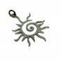 Pave Diamond Sun Pendant 925 Silver Diamond Handmade Valentines Present Charm.