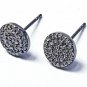 Pave Diamond Round Tops Earring 925 Silver Diamond Stud Earring Valentines NS1.