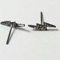 Pave Diamond Thunder Bolt Earring 925 Silver Diamond Stud Earring Valentine Gift
