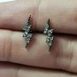 Pave Diamond Thunder Bolt Earring 925 Silver Diamond Stud Earring Valentine Gift
