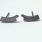 Pave Diamond Minimalist Stud Earring 925 Silver Diamond Valentines Earring Gift.