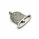 Pave Diamond Bell Shape Pendant 925 Silver Diamond Handmade Pendant Valentines. Pave Diamond Bell Shape Pendant 925 Silver Diamond Handmade Pendant Valentines.