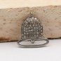 Pave Diamond Bell Shape Pendant 925 Silver Diamond Handmade Pendant Valentines.