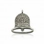 Pave Diamond Bell Shape Pendant 925 Silver Diamond Handmade Pendant Valentines.