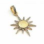 Pave Diamond Sun Pendant 925 Silver Handmade Diamond Charm Valentines Present.