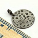 Pave Diamond Round Pendant 925 Silver Handmade Diamond Pendant Birthday Gift.