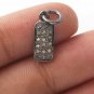 Pave Diamond Bar Charm Pendant 925 Silver Handmade Diamond Pendant Necklace Gift