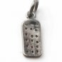 Pave Diamond Bar Charm Pendant 925 Silver Handmade Diamond Pendant Necklace Gift