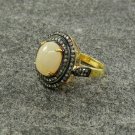 Pave Diamond Engagement Ring 925 Silver Opal Wedding Ring Gift Elegant Jewelry. Pave Diamond Engagement Ring 925 Silver Opal Wedding Ring Gift Elegant Jewelry.