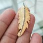 Leaf Pendant 925 Silver Pave Diamond Leaf Textured Pendant Wedding Day Gift.