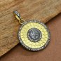 Pave Diamond Round Pendant 925 Silver Diamond Textured Pendant Handmade Gift.