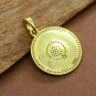 Pave Diamond Round Pendant 925 Silver Diamond Textured Pendant Handmade Gift.