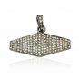 Pave Diamond Pendant 925 Silver Handmade Diamond Necklace Graduation Gift Charm.