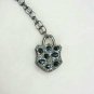 Pave Diamond Padlock Pendant Spinel 925 Silver Diamond Pendant Gift.