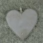 Pave Diamond White Enamel Pendant Valentine Gift Enamel Necklace 925 Silver.