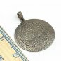 Pave Diamond Shield Pendant 925 Silver Diamond Round Shield Pendant Charm Gift.