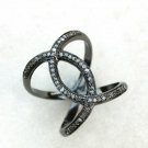 Handmade Crossover Pave Diamond Ring For Christmas Gift 925 Silver Diamond Ring. Handmade Crossover Pave Diamond Ring For Christmas Gift 925 Silver Diamond Ring.