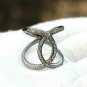 Handmade Crossover Pave Diamond Ring For Christmas Gift 925 Silver Diamond Ring.