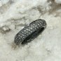 500$ Wedding Band Pave Diamond Ring 925 Silver Bands Christmas Jewelry Gifts.