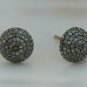 Pave Diamond Stud Earring Dainty Diamond Stud Earring 925 Silver Diamond Earring