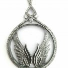 Pave Diamond Angel Wing Pendant 925 Silver Angel Birthday Gift Pendant Jewelry.