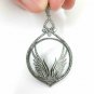 Pave Diamond Angel Wing Pendant 925 Silver Angel Birthday Gift Pendant Jewelry.