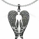 Pave Diamond Designer Wing Pendant 925 Silver Diamond Angel Wing Necklace Charm. Pave Diamond Designer Wing Pendant 925 Silver Diamond Angel Wing Necklace Charm.