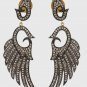 Pave Diamond Angel Wing Earring Set 925 Silver Diamond Womens Earrings Gift.
