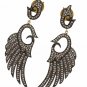 Pave Diamond Angel Wing Earring Set 925 Silver Diamond Womens Earrings Gift.